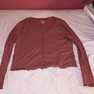 America eagle button down top